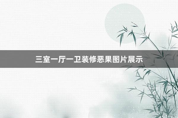 三室一厅一卫装修恶果图片展示